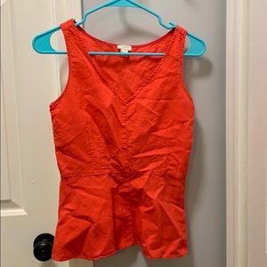 J. Crew linen peplum top